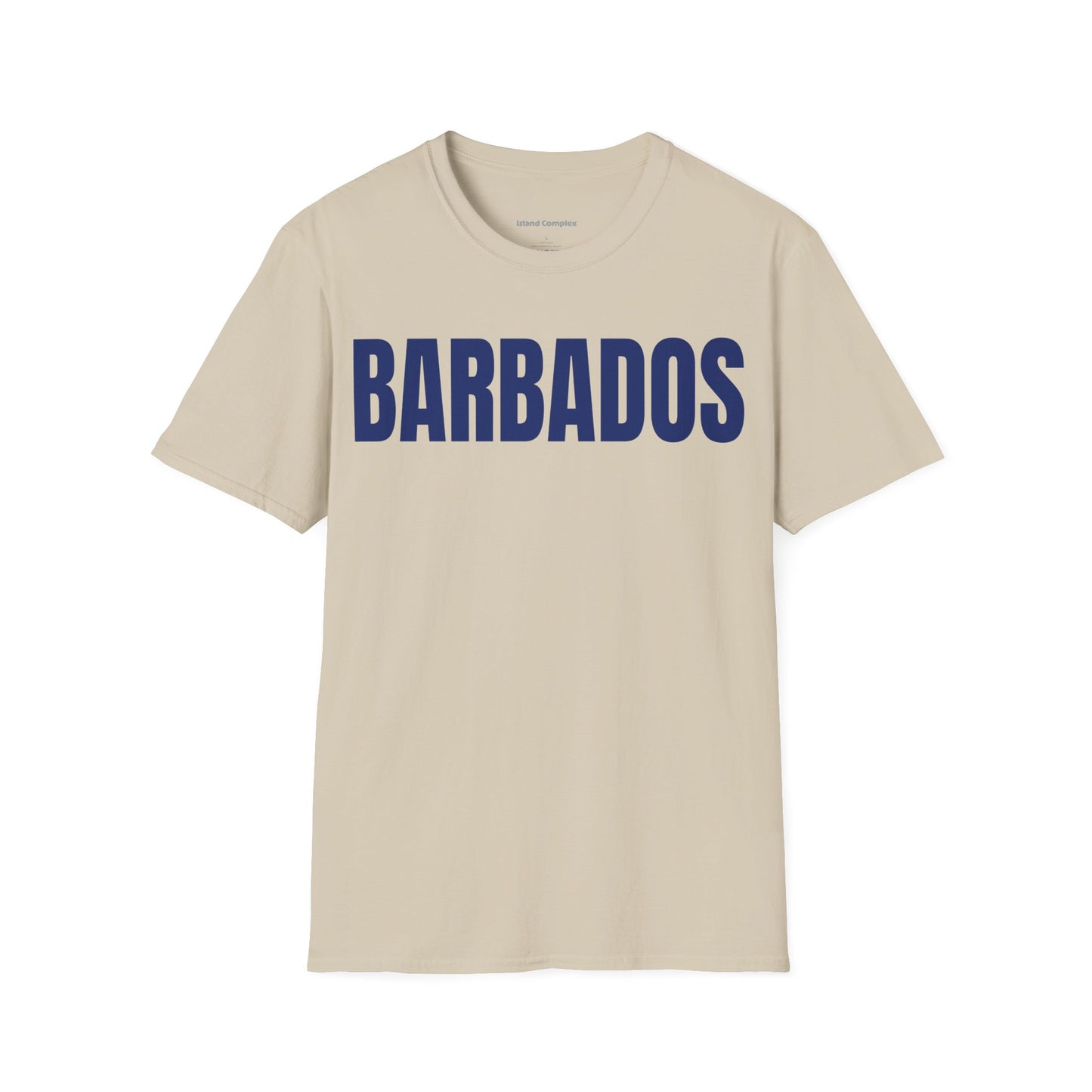 Barbados Motto Series BLUE TEXT Unisex T-Shirt