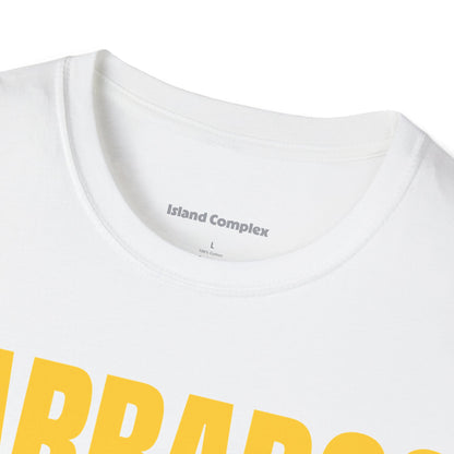 Barbados YELLOW TEXT Unisex T-Shirt