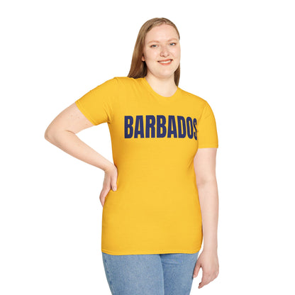 Barbados Motto Series BLUE TEXT Unisex T-Shirt