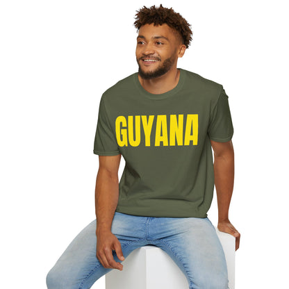 Guyana YELLOW TEXT Unisex T-Shirt