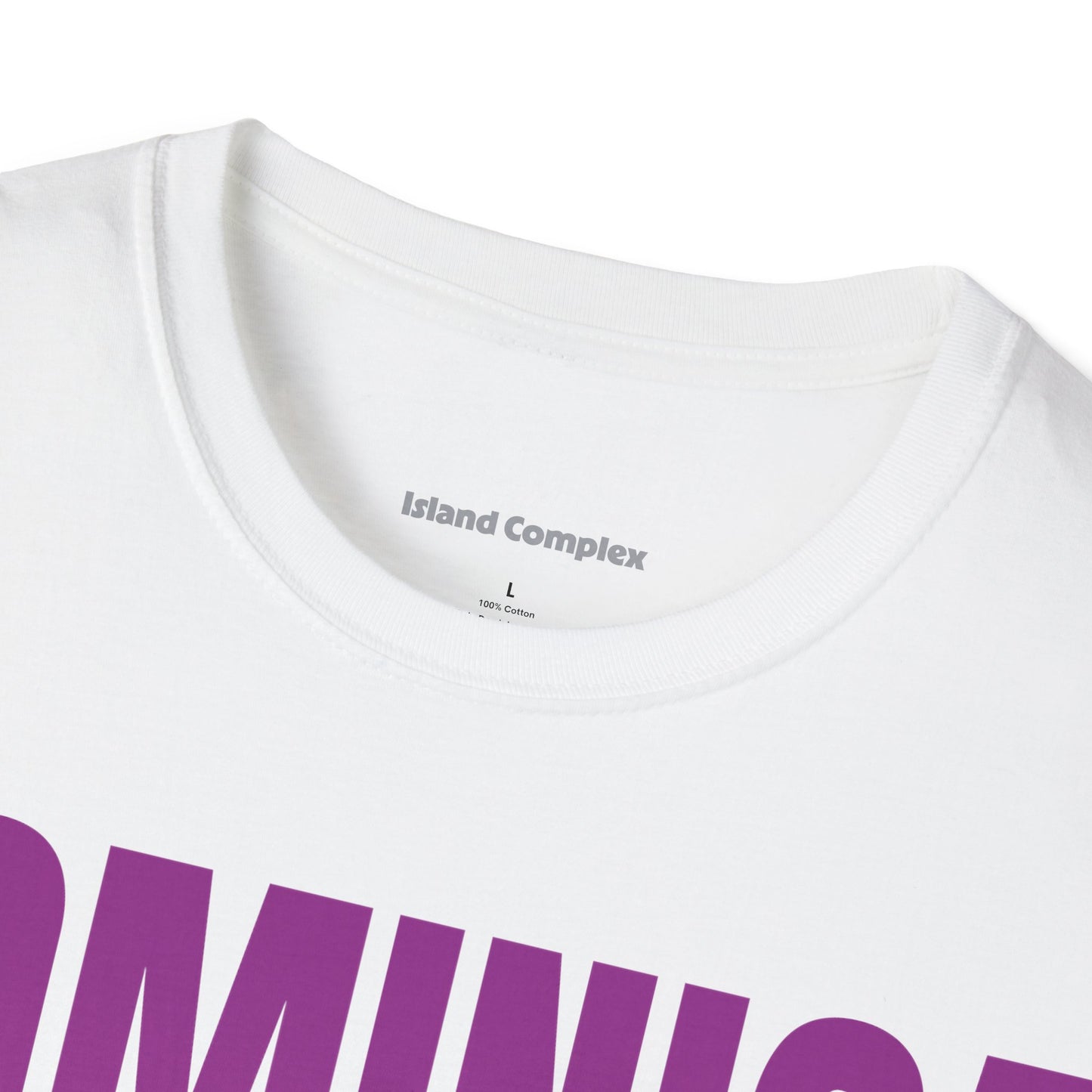 Dominica PURPLE TEXT Unisex T-Shirt