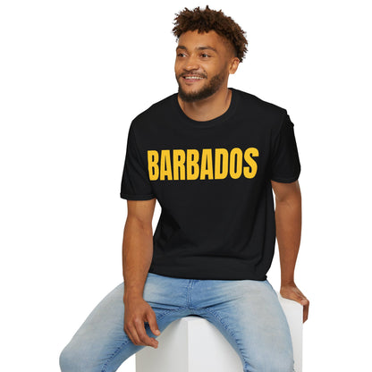 Barbados YELLOW TEXT Unisex T-Shirt