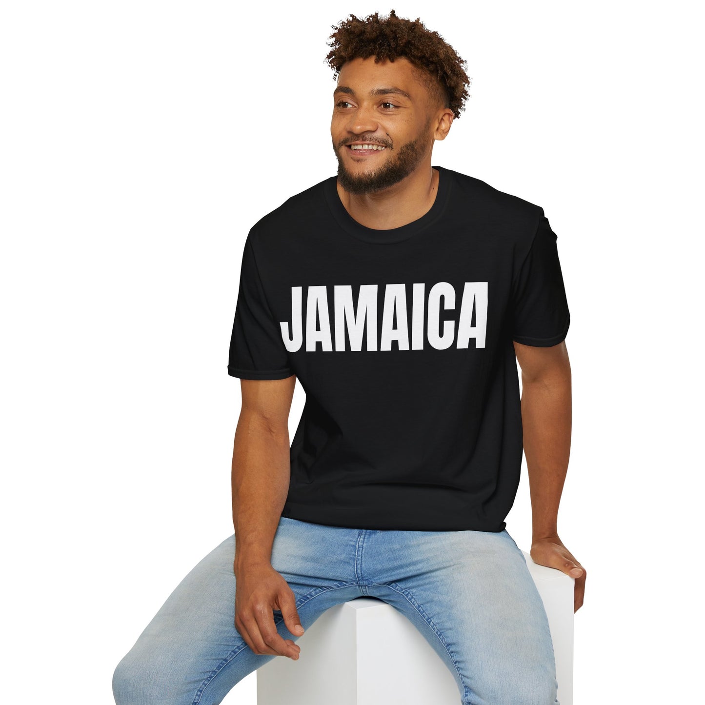 Jamaica WHITE TEXT Unisex T-Shirt