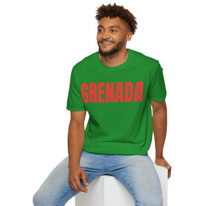 Grenada RED TEXT Unisex T-Shirt