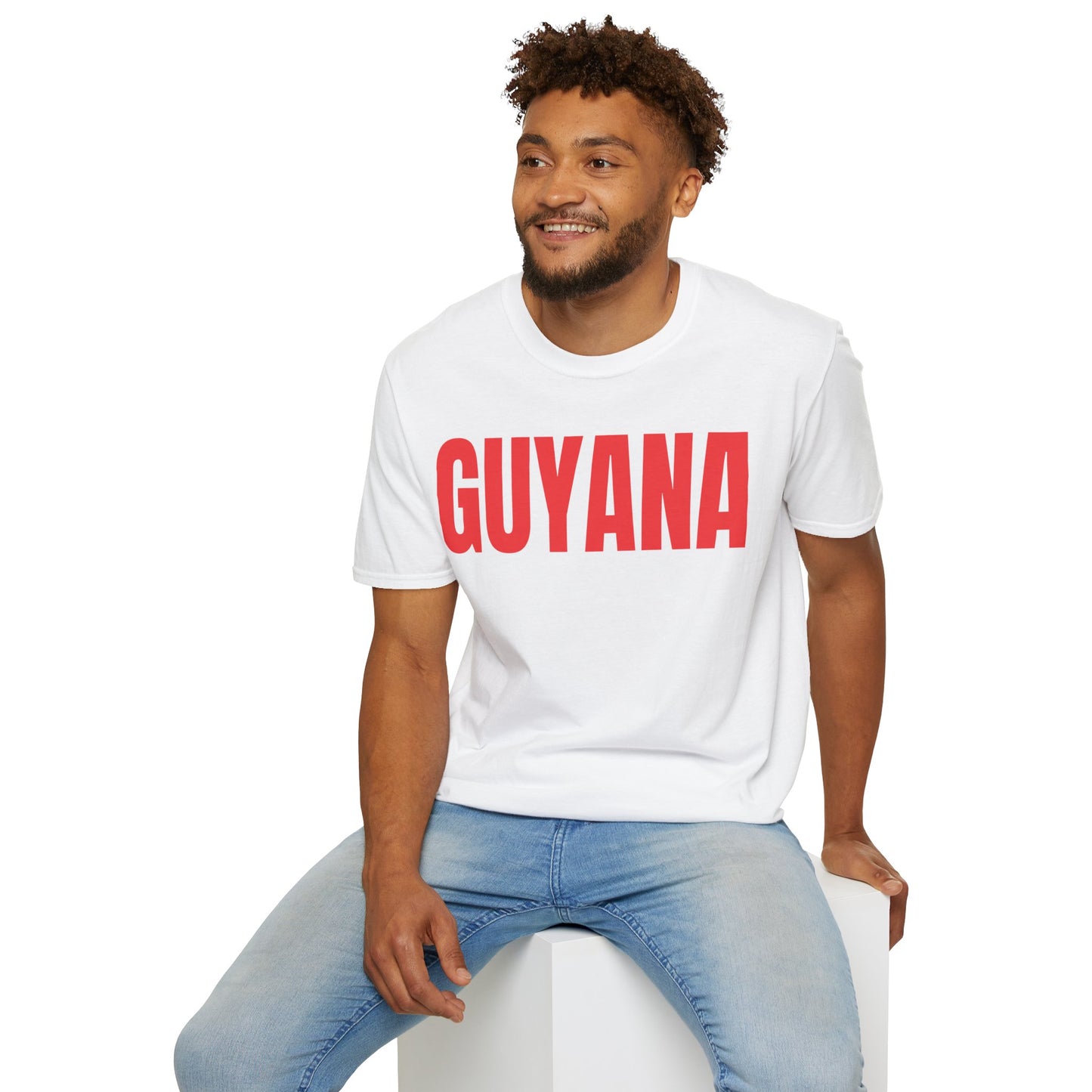 Guyana RED TEXT Unisex T-Shirt