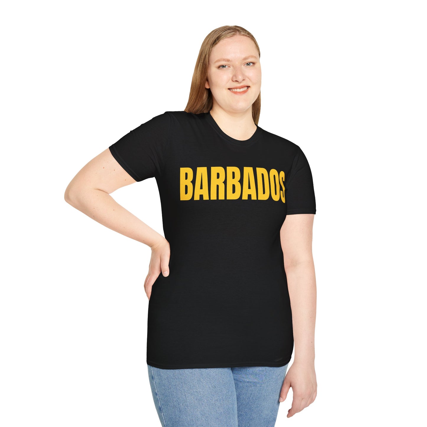 Barbados YELLOW TEXT Unisex T-Shirt