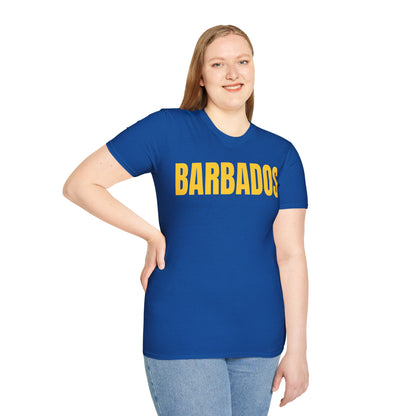 Barbados YELLOW TEXT Unisex T-Shirt