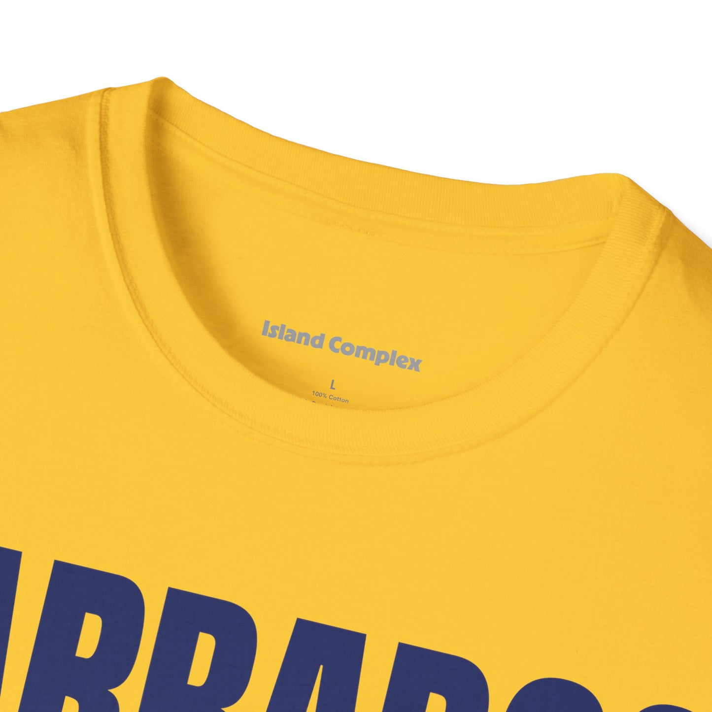 Barbados Motto Series BLUE TEXT Unisex T-Shirt