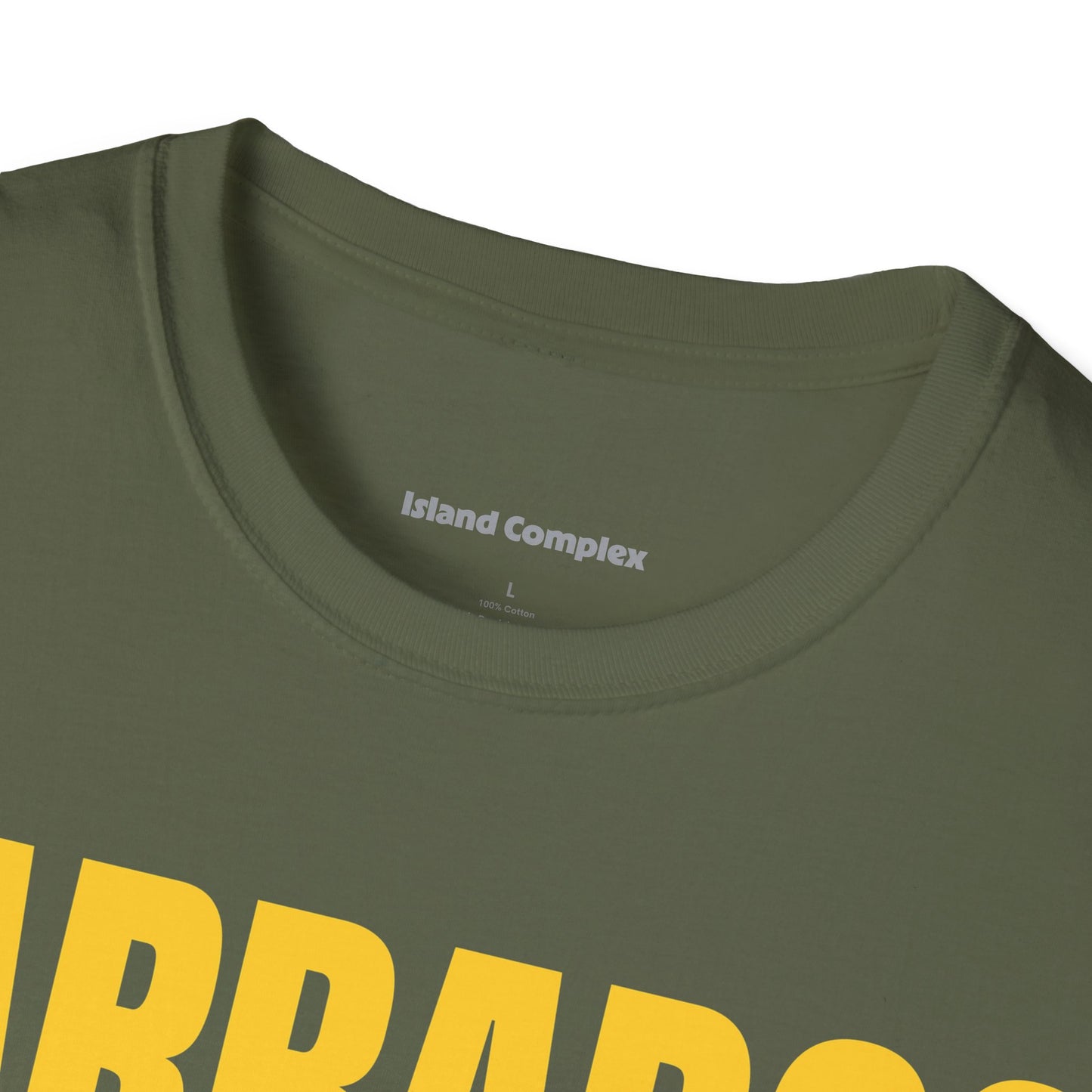 Barbados YELLOW TEXT Unisex T-Shirt