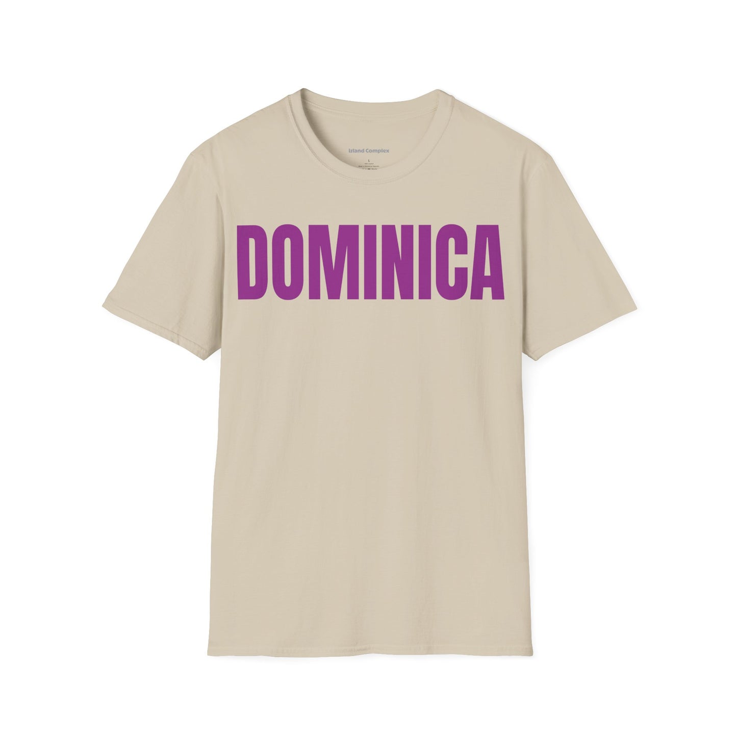 Dominica PURPLE TEXT Unisex T-Shirt