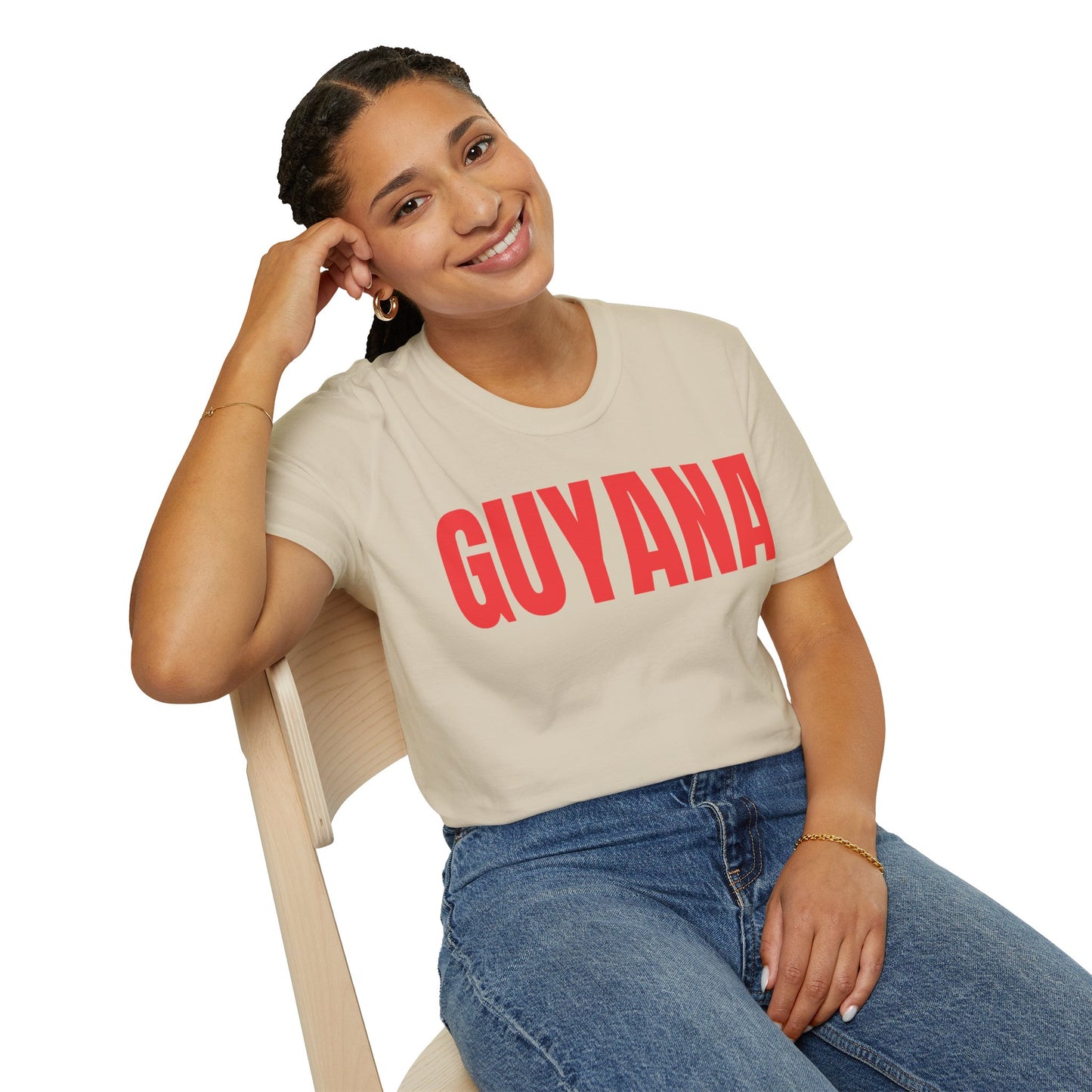 Guyana RED TEXT Unisex T-Shirt