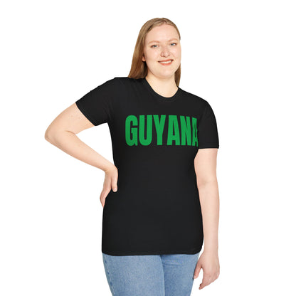 Guyana GREEN TEXT Unisex T-Shirt