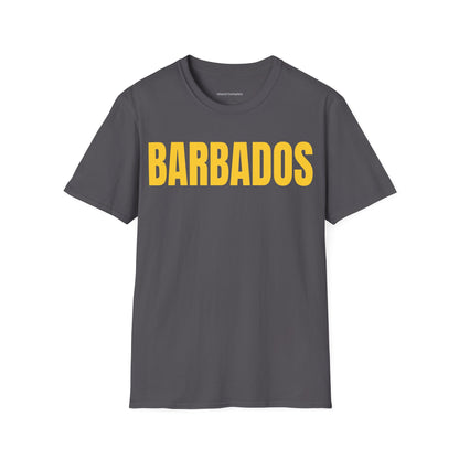 Barbados Motto Series YELLOW TEXT Unisex T-Shirt