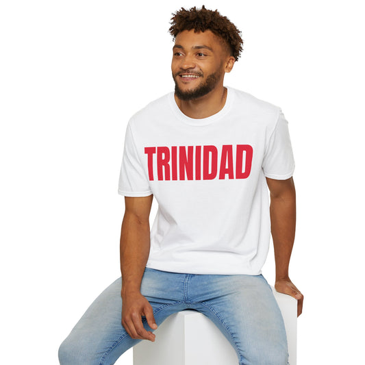 Trinidad RED TEXT Unisex Softstyle T-Shirt