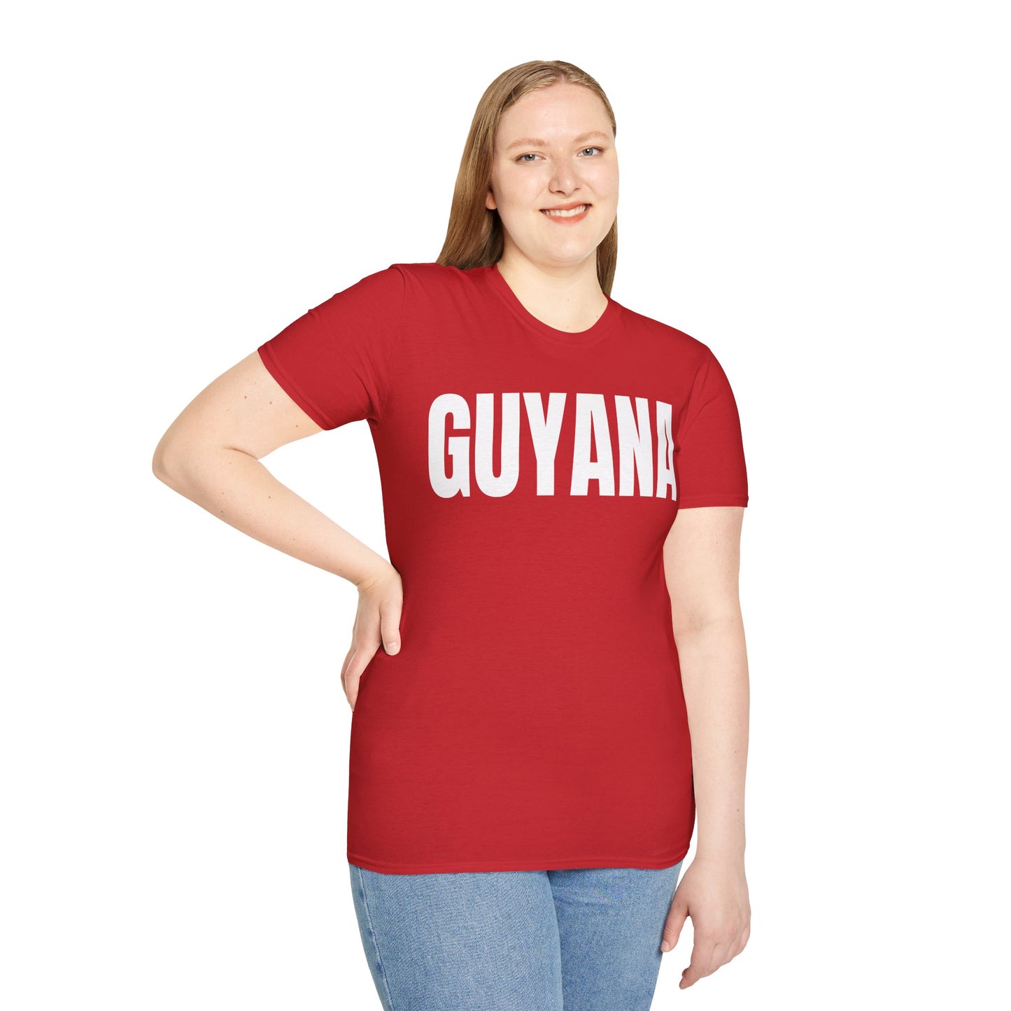 Guyana Motto Series WHITE TEXT Unisex T-Shirt