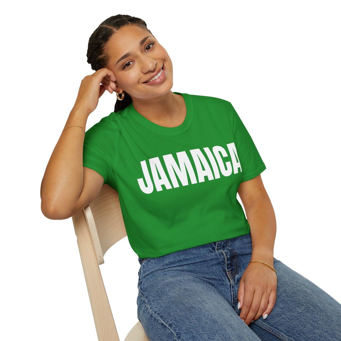 Jamaica WHITE TEXT Unisex T-Shirt