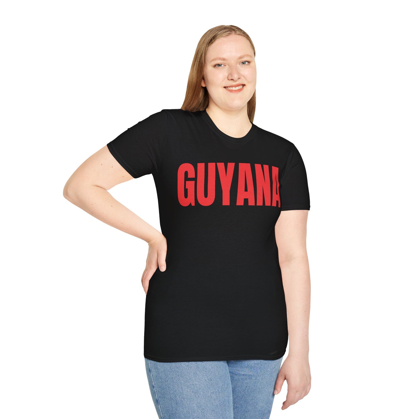 Guyana Motto Series RED TEXT Unisex T-Shirt