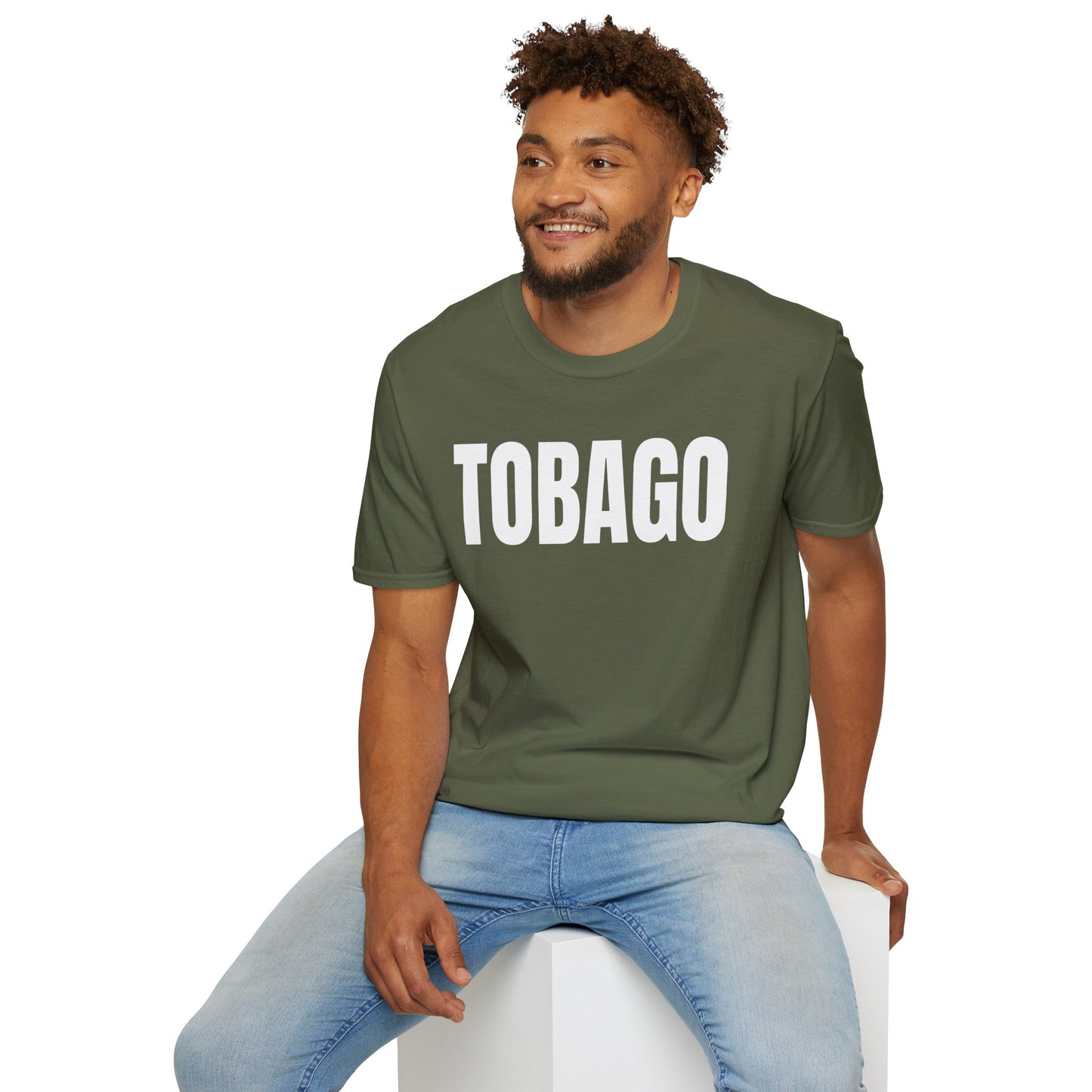 Tobago Motto Series WHITE TEXT Unisex T-Shirt