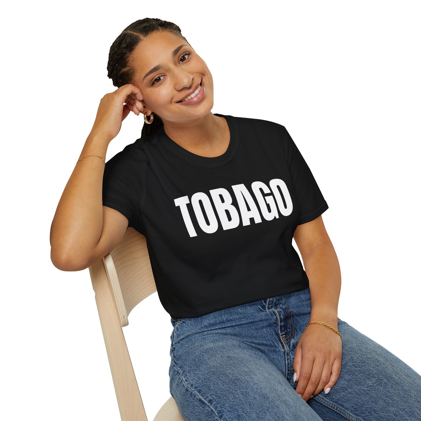 Tobago Motto Series WHITE TEXT Unisex T-Shirt