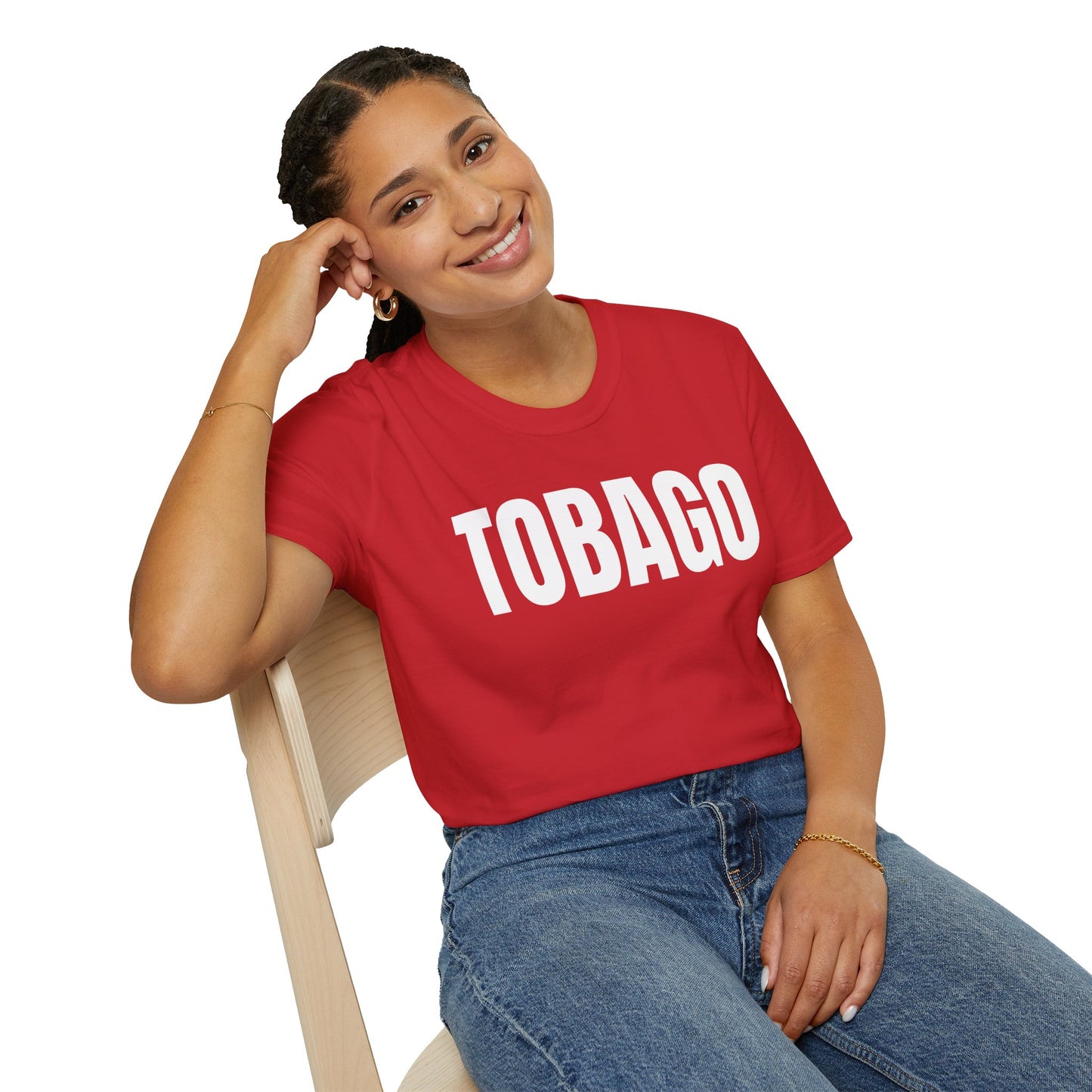 Tobago Motto Series WHITE TEXT Unisex T-Shirt