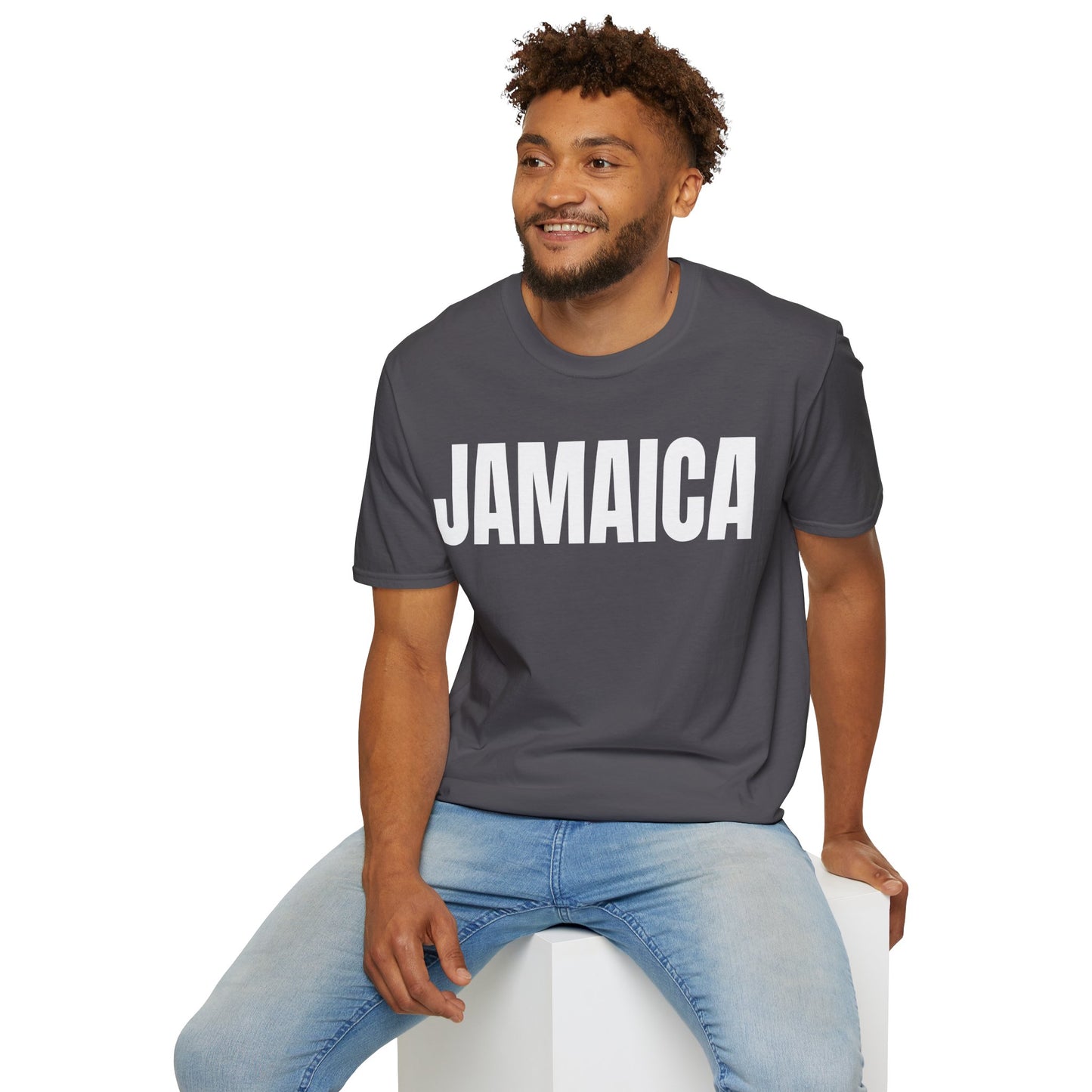 Jamaica WHITE TEXT Unisex T-Shirt