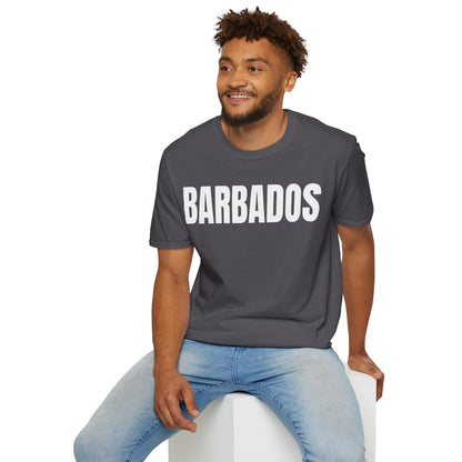 Barbados Motto Series WHITE TEXT Unisex T-Shirt