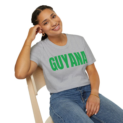 Guyana GREEN TEXT Unisex T-Shirt