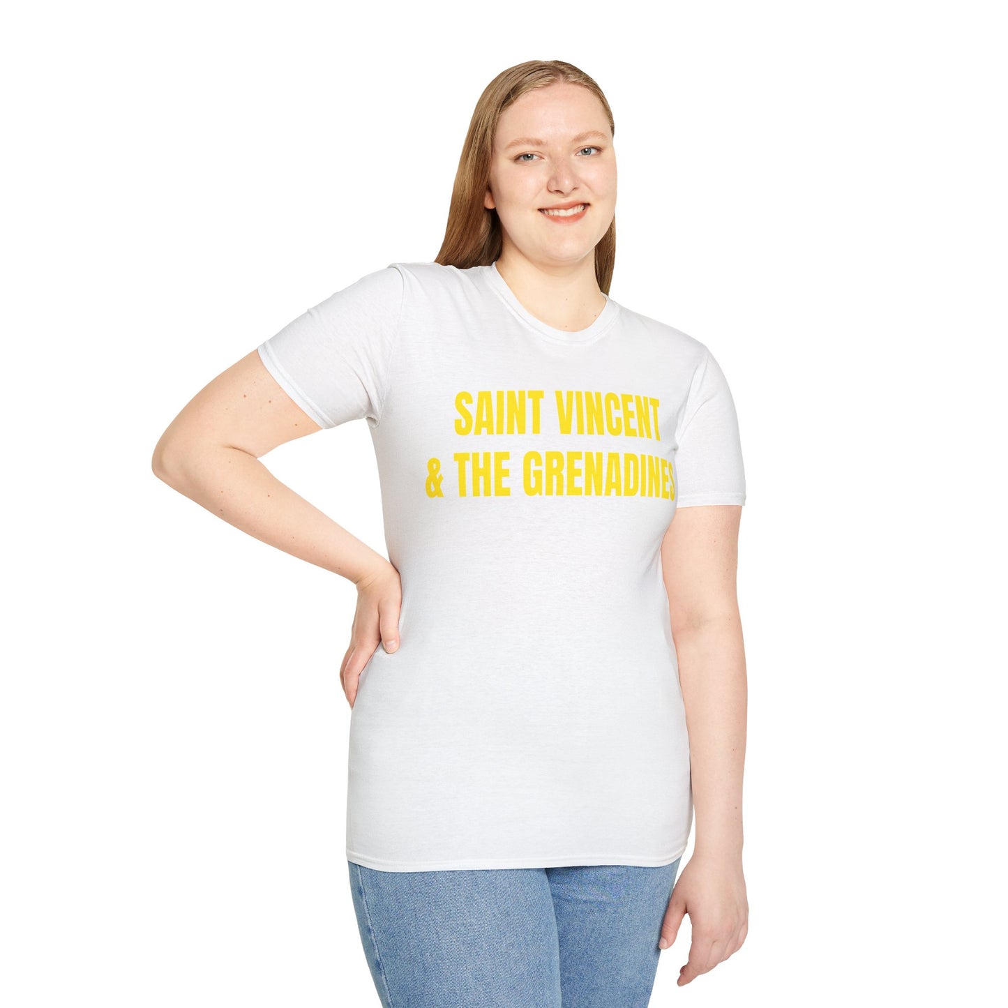 Saint Vincent Motto Series YELLOW TEXT Unisex T-Shirt