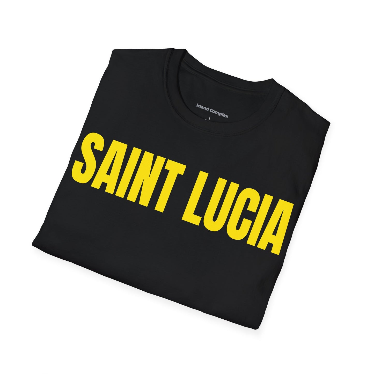 Saint Lucia YELLOW TEXT Unisex T-Shirt