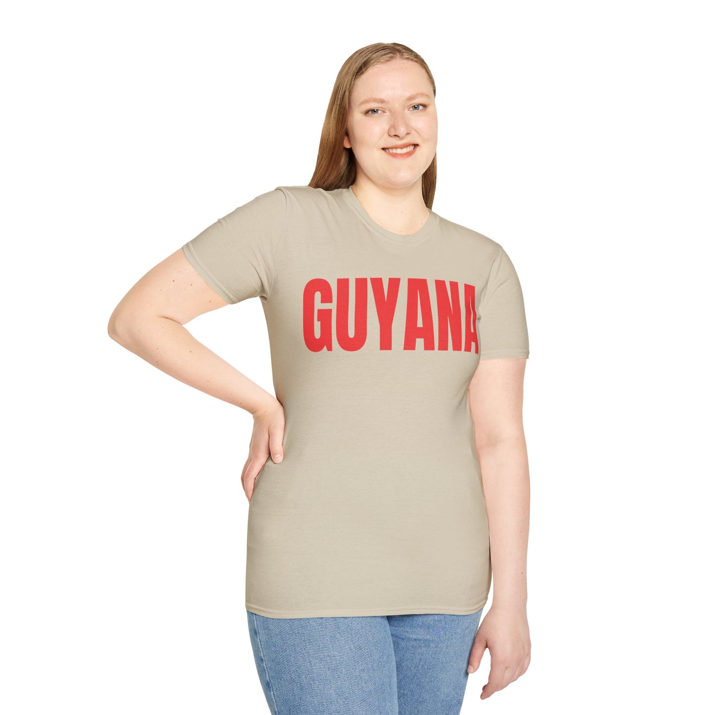 Guyana RED TEXT Unisex T-Shirt