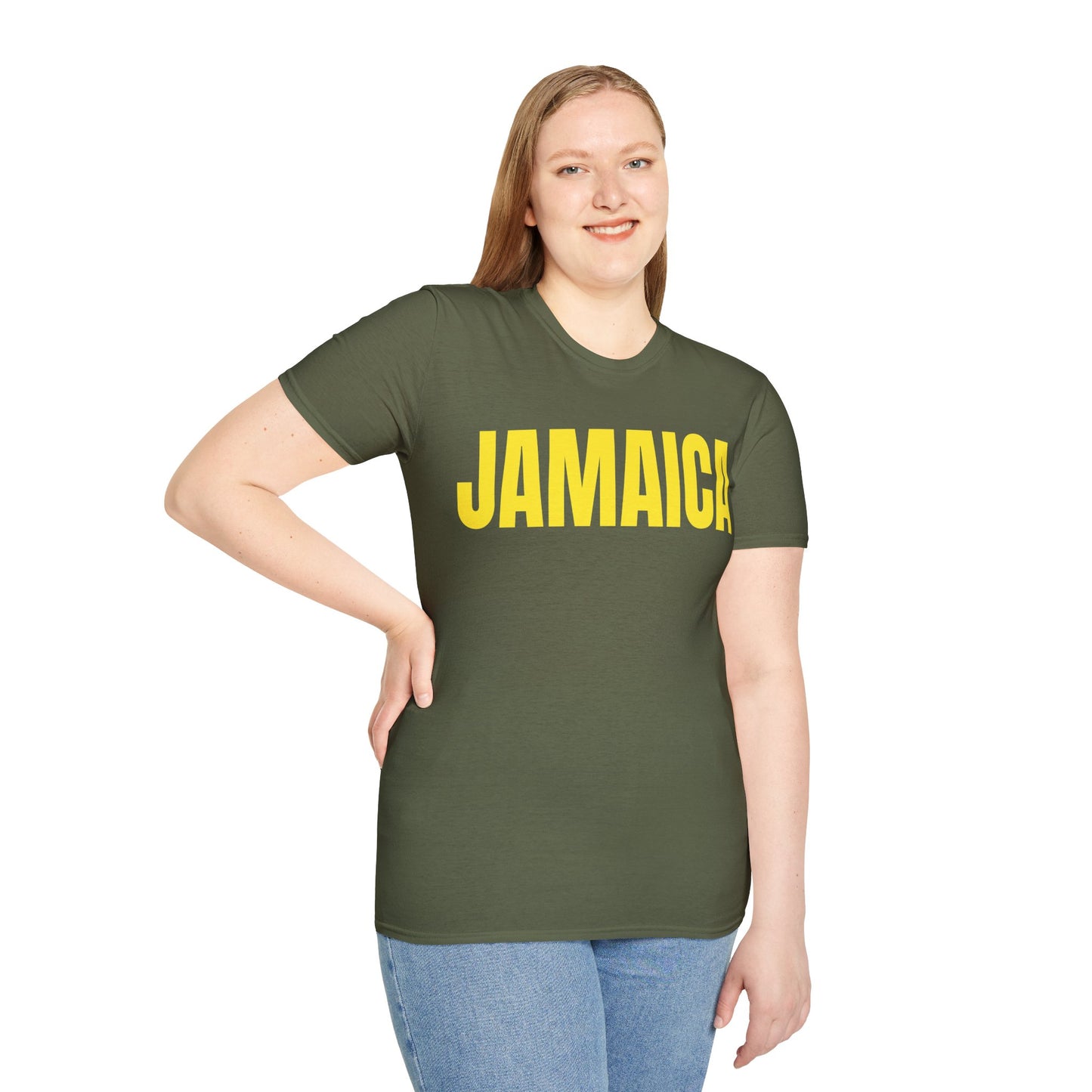 Jamaica Motto Series YELLOW TEXT Unisex T-Shirt