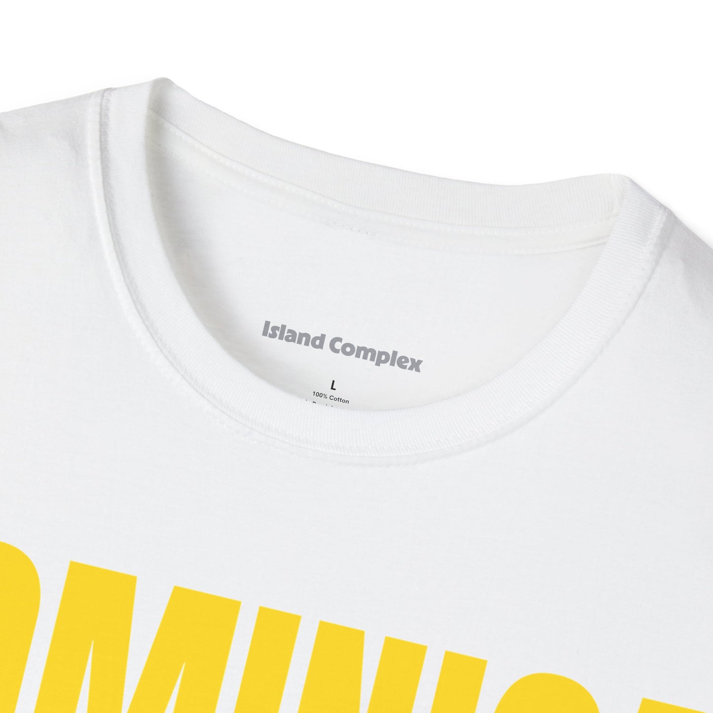 Dominica YELLOW TEXT Unisex T-Shirt