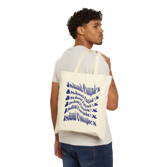 Island Complex Twisted logo Cotton Canvas Tote Bag