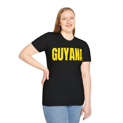 Guyana YELLOW TEXT Unisex T-Shirt