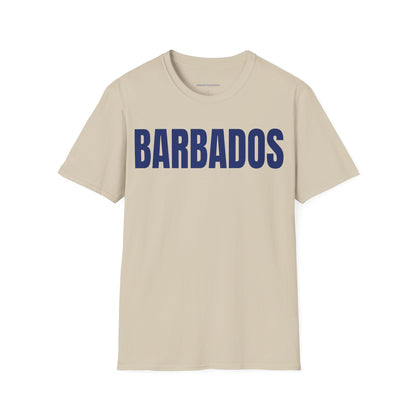 Barbados BLUE TEXT Unisex T-Shirt