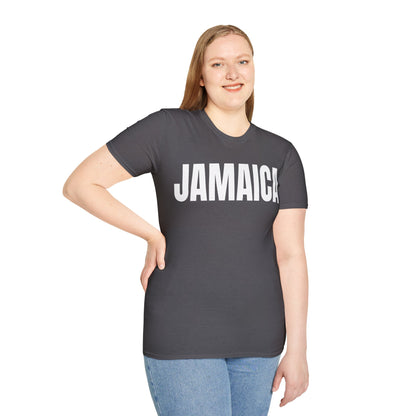 Jamaica WHITE TEXT Unisex T-Shirt