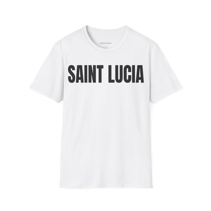 Saint Lucia BLACK TEXT Unisex T-Shirt