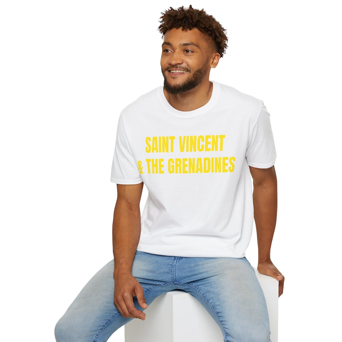 Saint Vincent Motto Series YELLOW TEXT Unisex T-Shirt