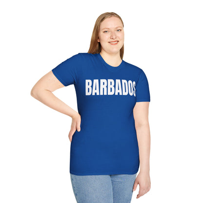 Barbados Motto Series WHITE TEXT Unisex T-Shirt