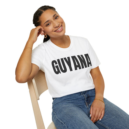 Guyana Motto Series BLACK TEXT Unisex T-Shirt