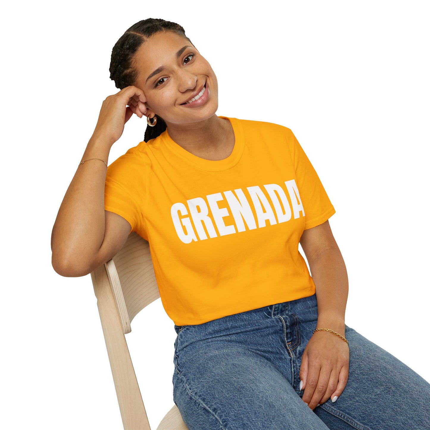 Grenada Motto Series WHITE TEXT Unisex T-Shirt