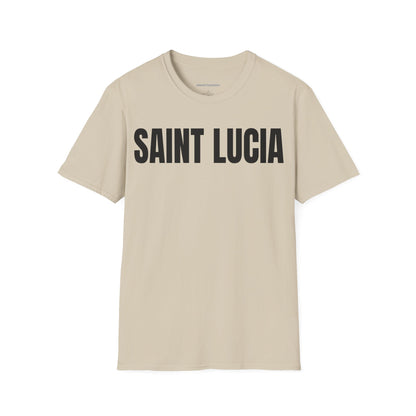 Saint Lucia BLACK TEXT Unisex T-Shirt