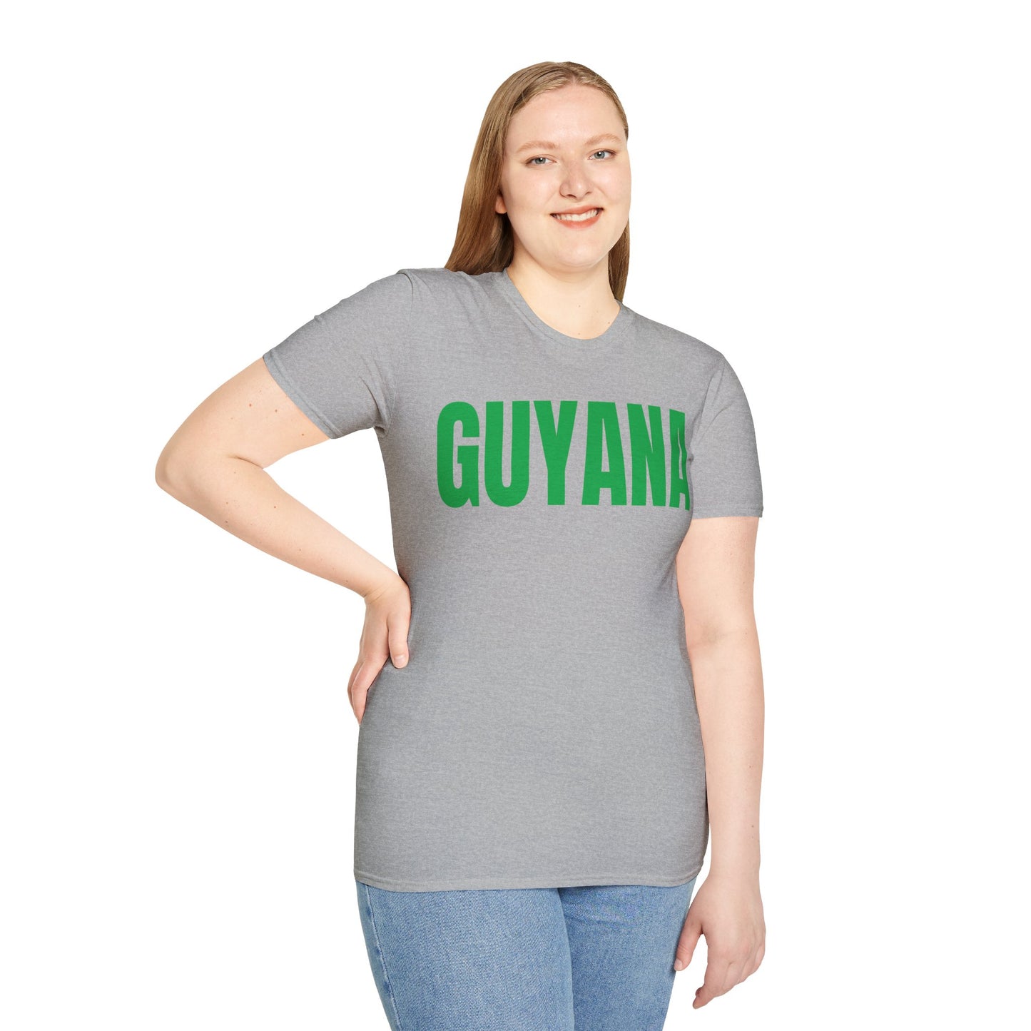 Guyana GREEN TEXT Unisex T-Shirt