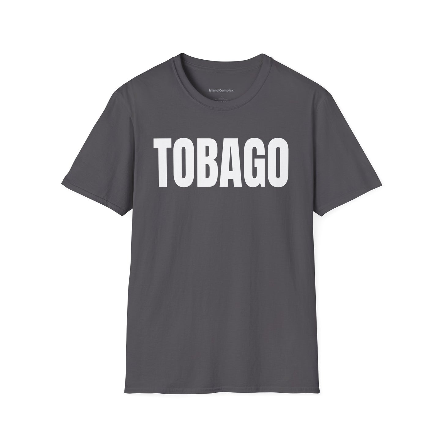 Tobago WHITE TEXT Unisex Softstyle T-Shirt