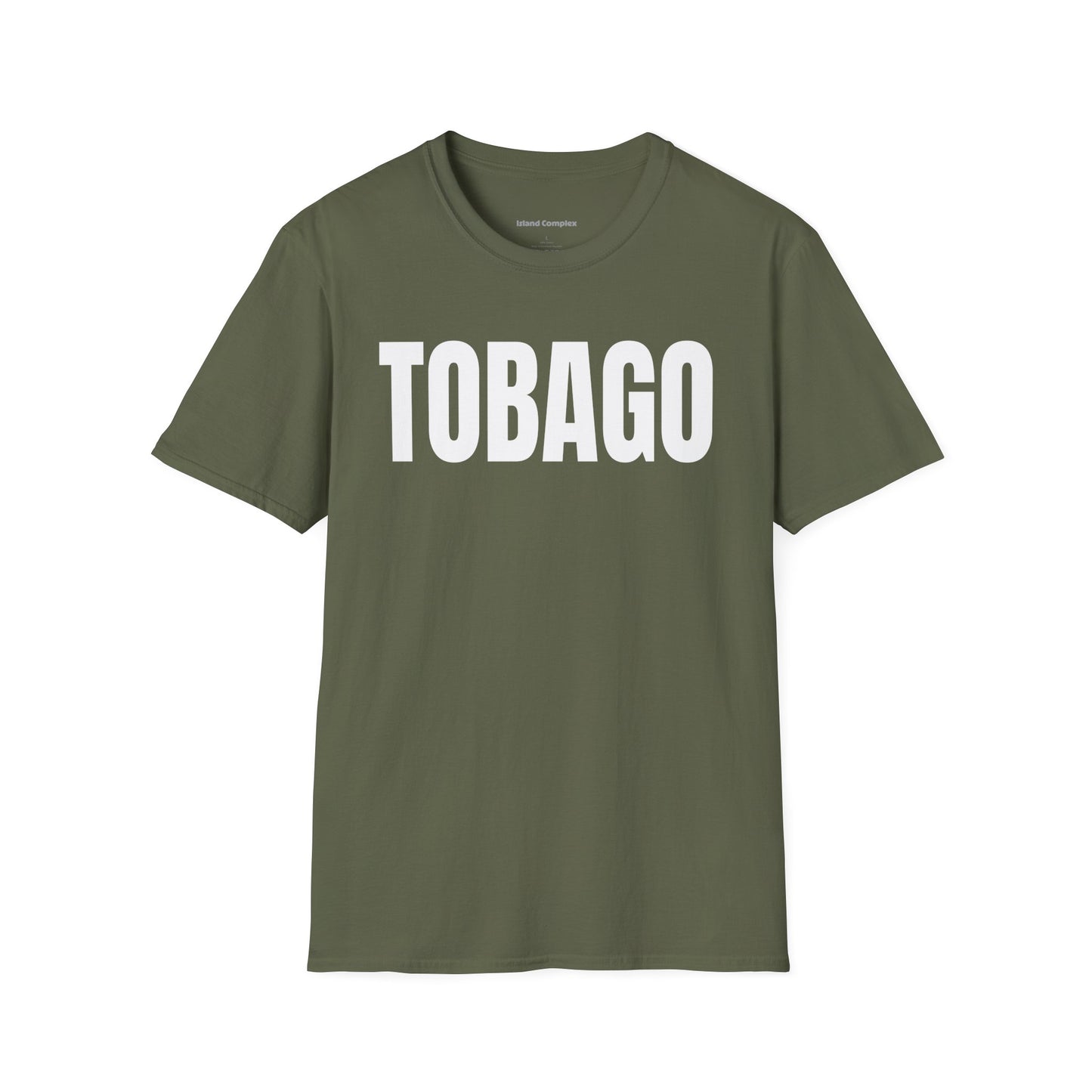 Tobago WHITE TEXT Unisex Softstyle T-Shirt