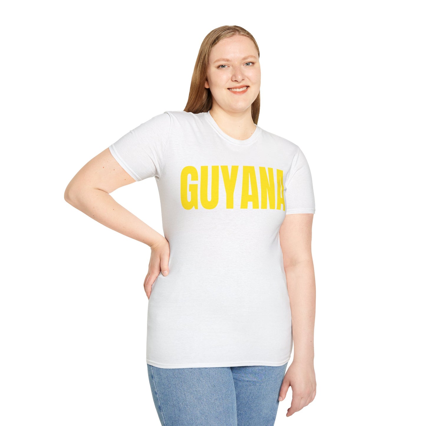 Guyana YELLOW TEXT Unisex T-Shirt