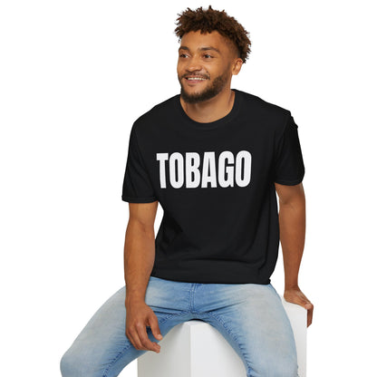 Tobago WHITE TEXT Unisex Softstyle T-Shirt