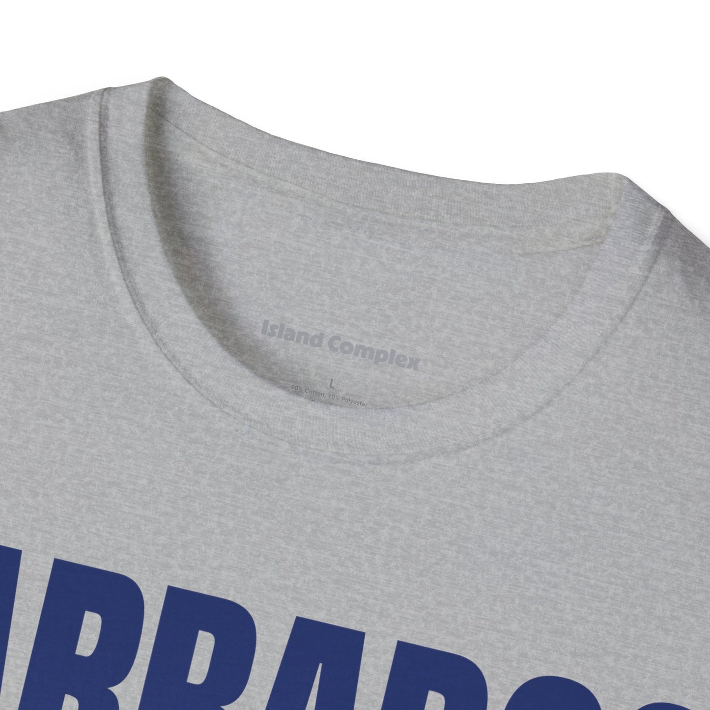 Barbados Motto Series BLUE TEXT Unisex T-Shirt