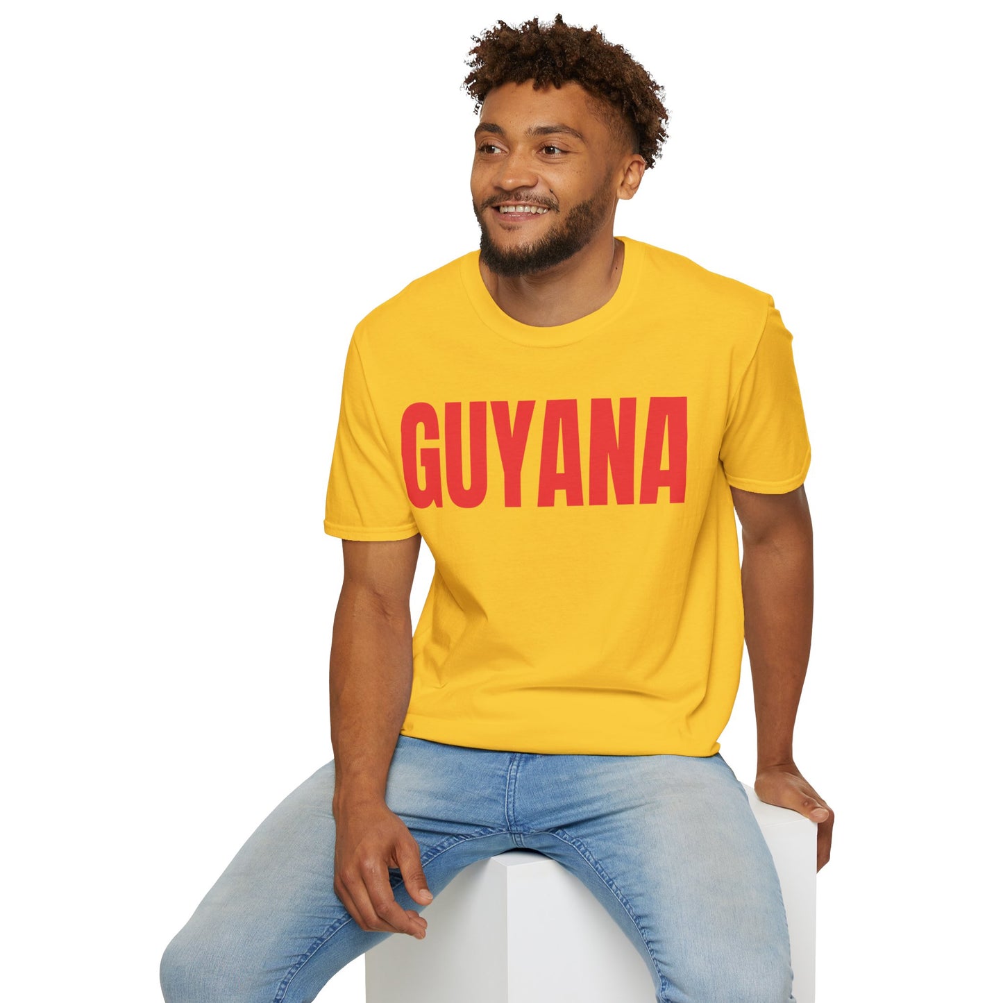 Guyana RED TEXT Unisex T-Shirt