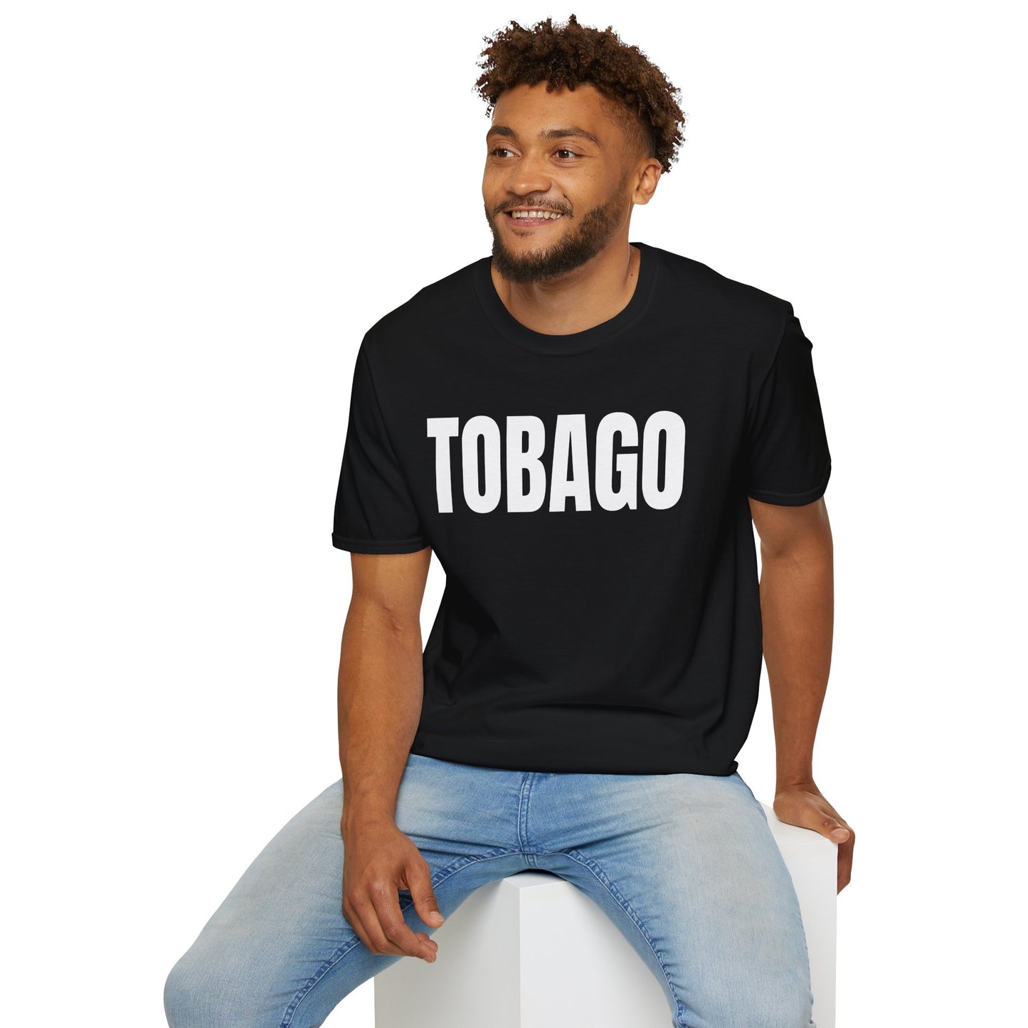 Tobago Motto Series WHITE TEXT Unisex T-Shirt